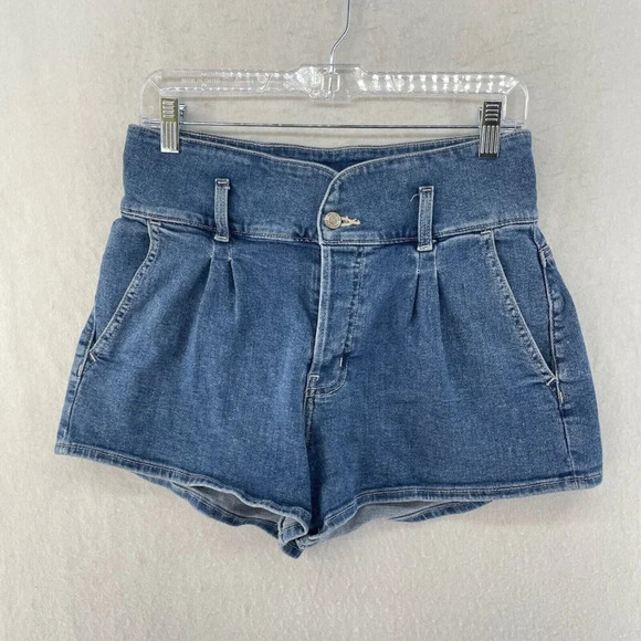 Hollister Pants - Hollister Shorts Women's Sz 30 Blue Ultra High-Rise Mom Vintage Stretch Denim